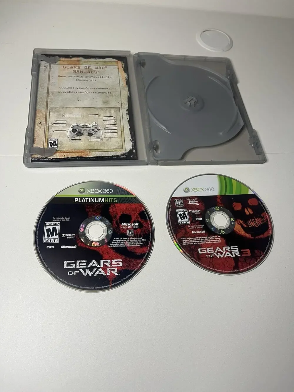 Gears Of War 1 & 3 Xbox 360 Discs Only Tested Working - FAST SHIPPING!